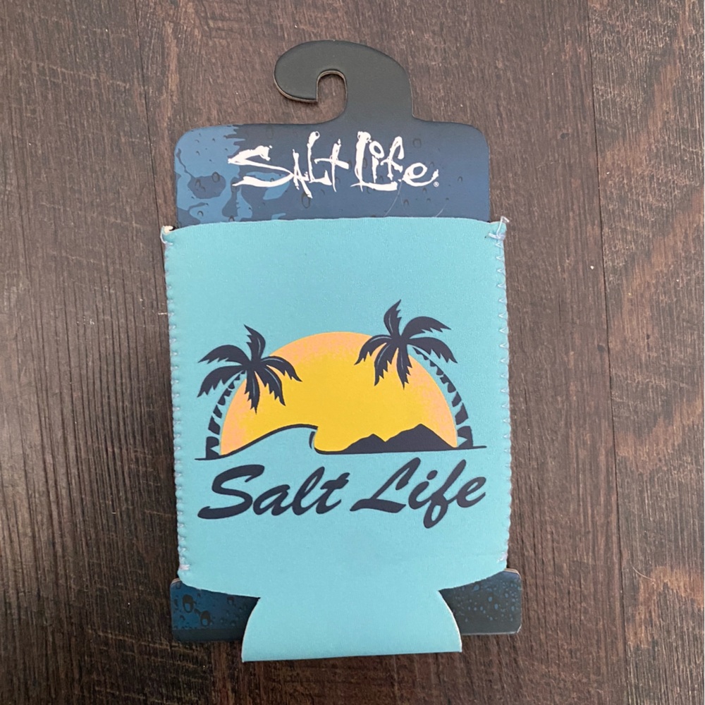 Salt Life Palm Trees and Sun Can Drink Koozie - NWT